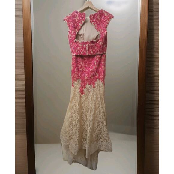 Terani Couture Evening Pink Embroidered Fancy Dress Size 6 - Picture 7 of 7